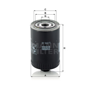 Фильтр масляный MANN-FILTER W 940/5